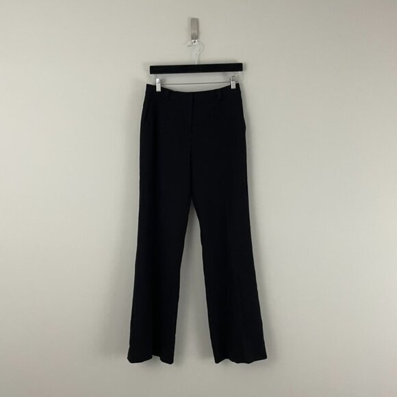 St John Collection Black Wool Blend Wide Leg Dress Pants Size 6 - Picture 1 of 7